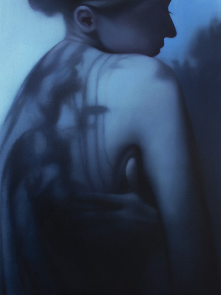 Patricia Heel La fonte dell'ombra 2024 Tela ad olio 80 X 60 Cm Piccolo