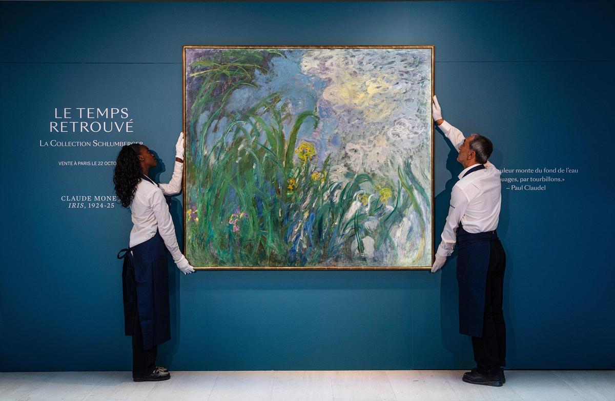Iris di Claude Monet. asta della collezione di Jeanne Schlumberger a Parigi